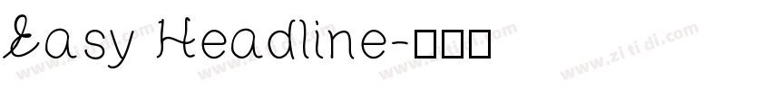 Easy Headline字体转换